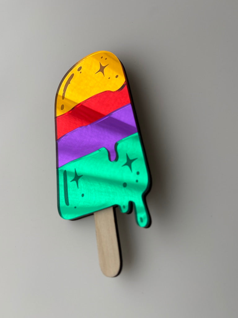 Colourful Mirror Ice Lolly Wall Art,