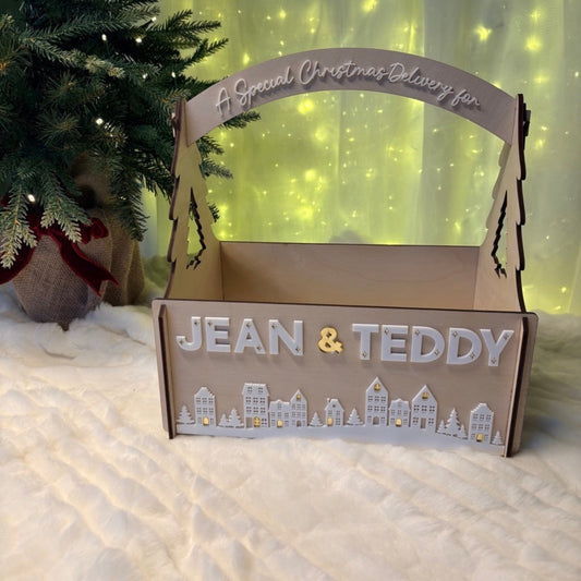 Christmas Eve Box with Acrylic Houses