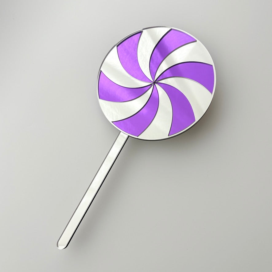 Purple Swirl Lollipop Mirror Art
