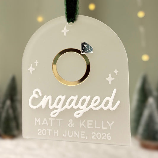 Engaged Personalised Ornament