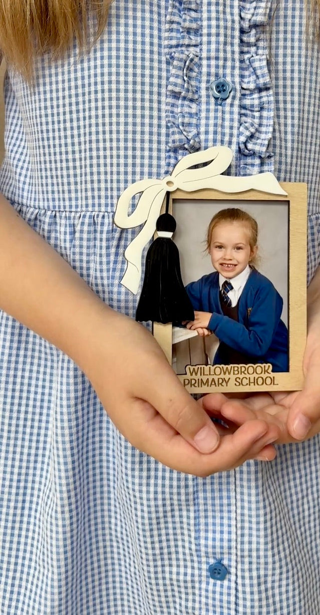Birch Plywood School Photo Frame, Graduation Tassel Keepsake