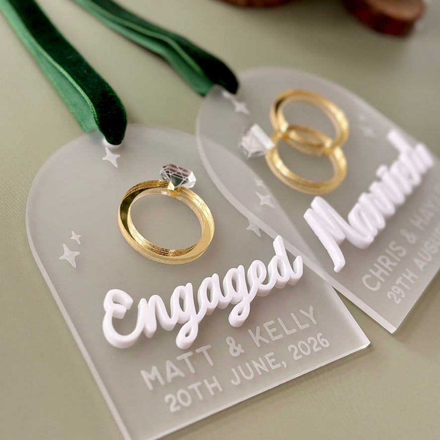 Engaged Personalised Ornament