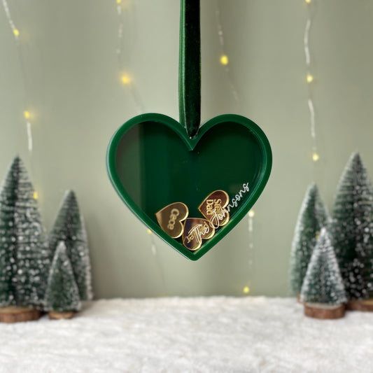 Charm Shaker Personalised Family Heart Bauble
