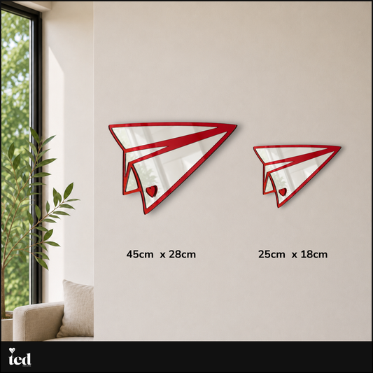 Paper Plane Mirror Love Art