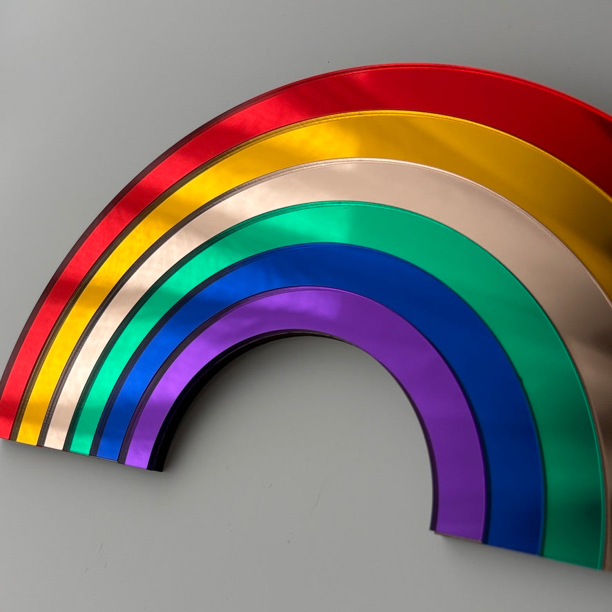 Colourful Rainbow Acrylic Mirror Wall Art