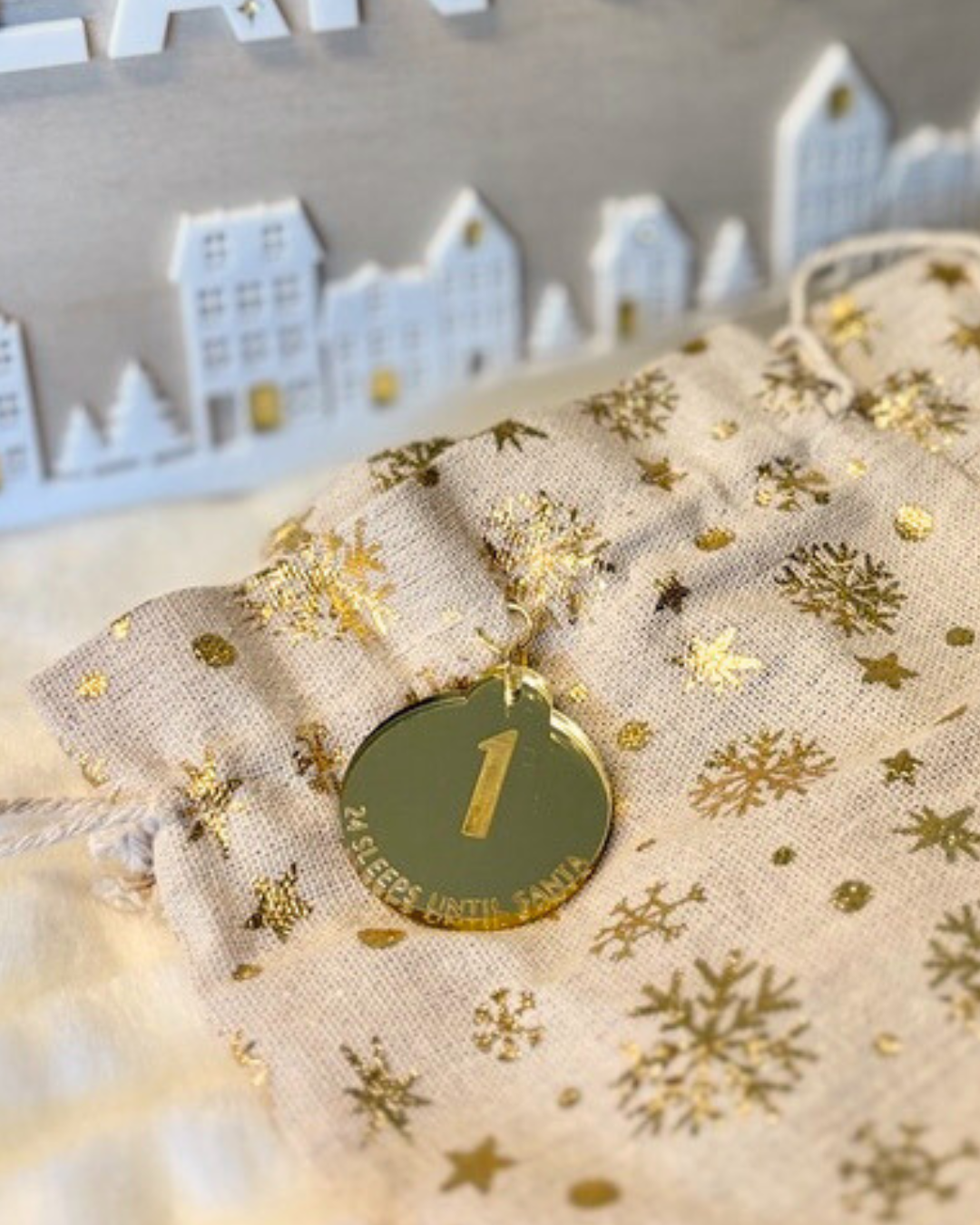 Christmas Countdown Box 24 “Sleeps Until Santa” Bags