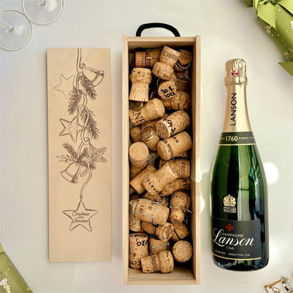 Personalised Wine Box Engraved Family Name