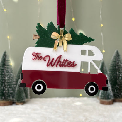 Motorhome Personalised Christmas Decoration