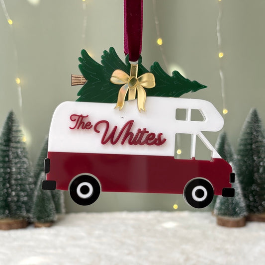 Motorhome Personalised Christmas Decoration