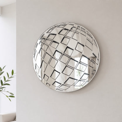 Silver Disco Ball Wall Mirror Art