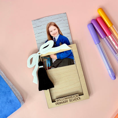 Birch Plywood School Photo Frame, Graduation Tassel Keepsake