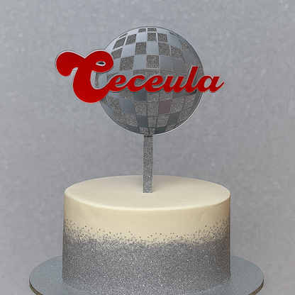 Disco Ball Cake Topper