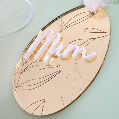 Gold Easter Egg Tag