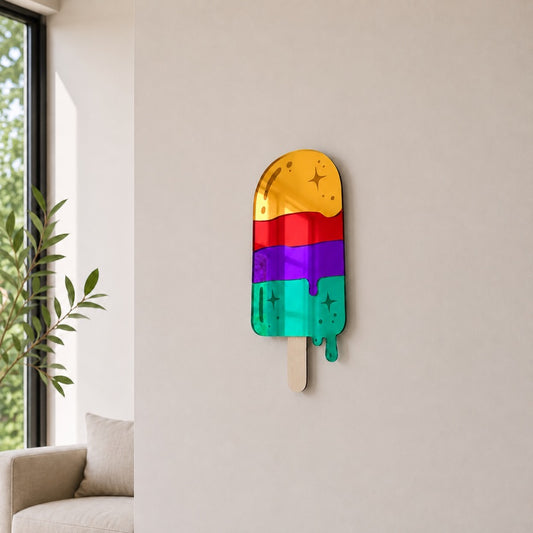 Colourful Mirror Ice Lolly Wall Art,