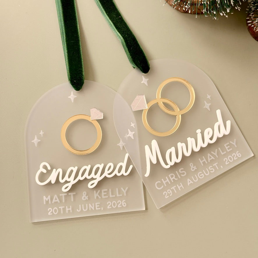 Married Personalised Ornament