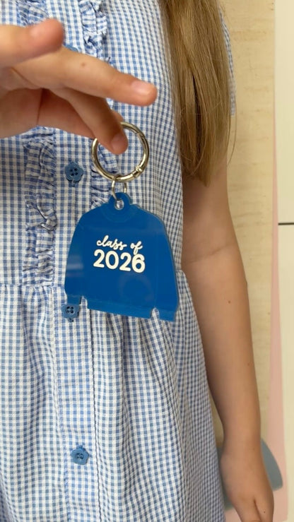 Class Of 2026 Jumper Bag Tag, Backpack Charm Keychain