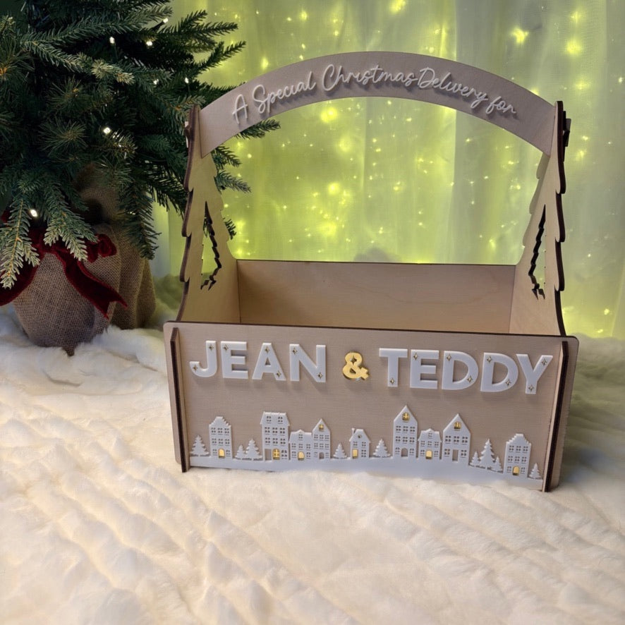 Christmas Eve Box with Acrylic Houses