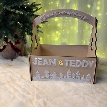 Christmas Eve Box with Acrylic Houses