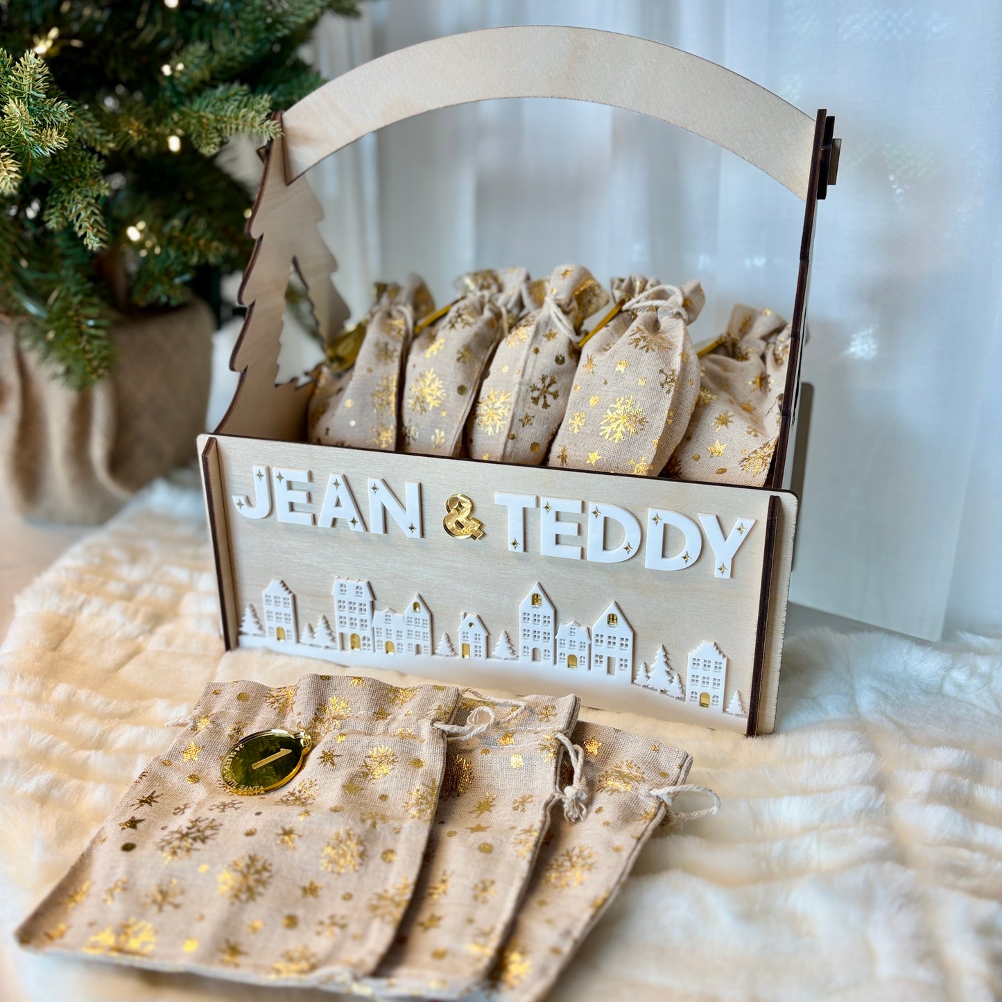 Christmas Countdown Box 24 “Sleeps Until Santa” Bags