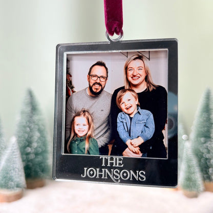 Engraved Mirror Photo Frame, Personalised
