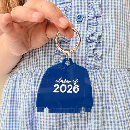 Class Of 2026 Jumper Bag Tag, Backpack Charm Keychain