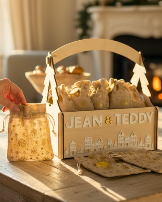 Christmas Countdown Box 24 “Sleeps Until Santa” Bags