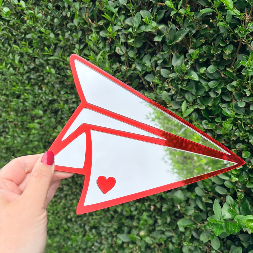 Paper Plane Mirror Love Art