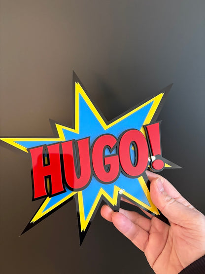 Comic Action Name Sign