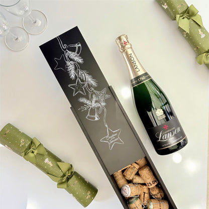 Personalised Wine Box Engraved Family Name