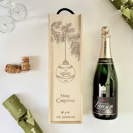 Christmas Bauble Wine Box Hanging tree Decoration