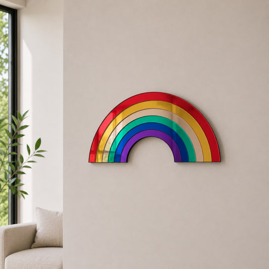 Colourful Rainbow Acrylic Mirror Wall Art
