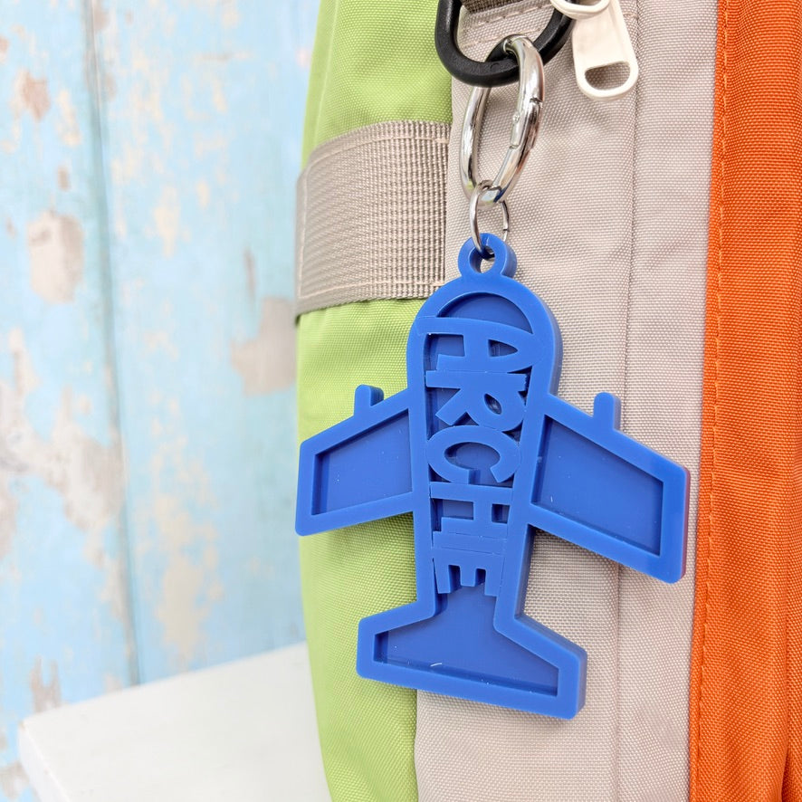 Name Plane Keyring, Custom Aeroplane Acrylic Keychain