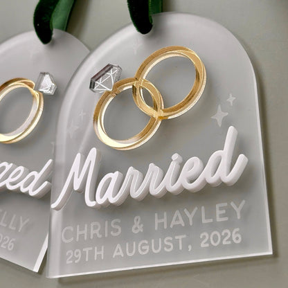 Married Personalised Ornament