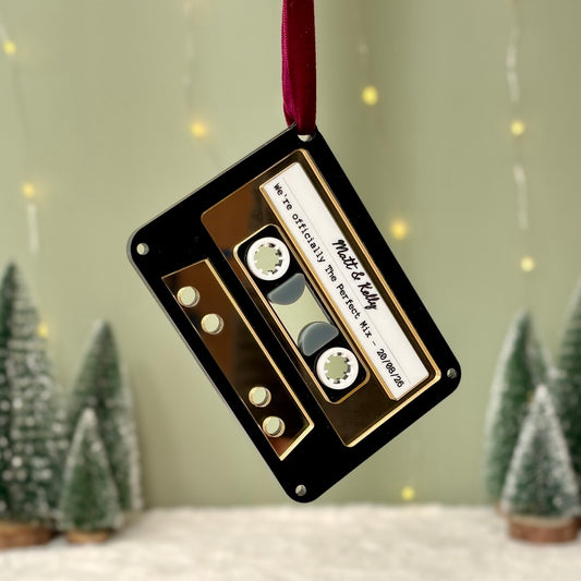 Personalised Cassette Tape Christmas Ornament