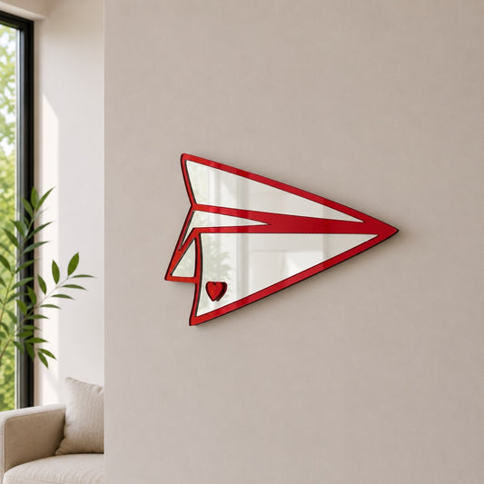 Paper Plane Mirror Love Art