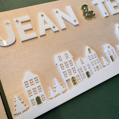 Christmas Eve Box with Acrylic Houses