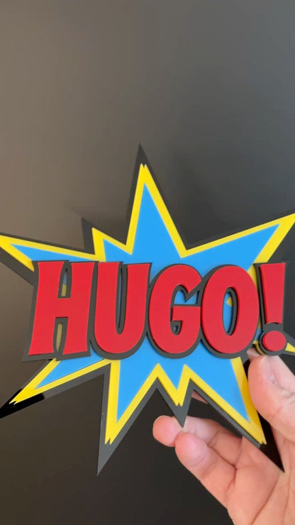 Comic Action Name Sign