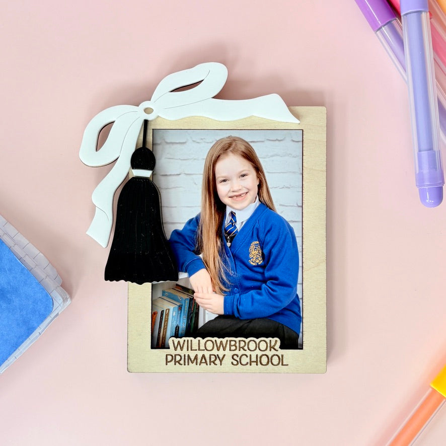 Birch Plywood School Photo Frame, Graduation Tassel Keepsake