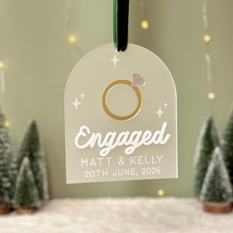 Engaged Personalised Ornament