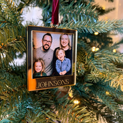 Gold Mirror Photo Frame Christmas Decoration
