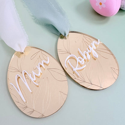 Gold Easter Egg Tag