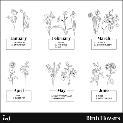 Acrylic Single Birth Flower Frame