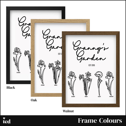 Acrylic Single Birth Flower Frame