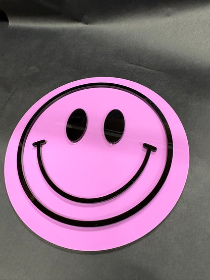 Smiley Face Acrylic Wall Art, Happy Emoji