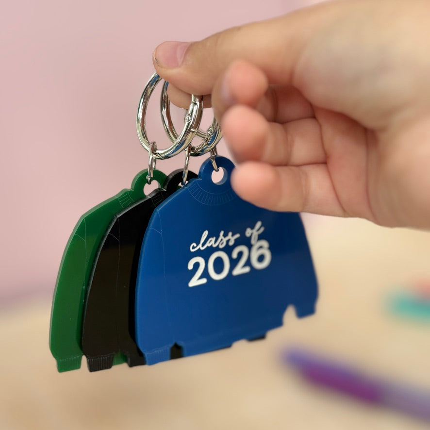 Class Of 2026 Jumper Bag Tag, Backpack Charm Keychain