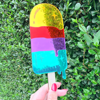 Colourful Mirror Ice Lolly Wall Art,