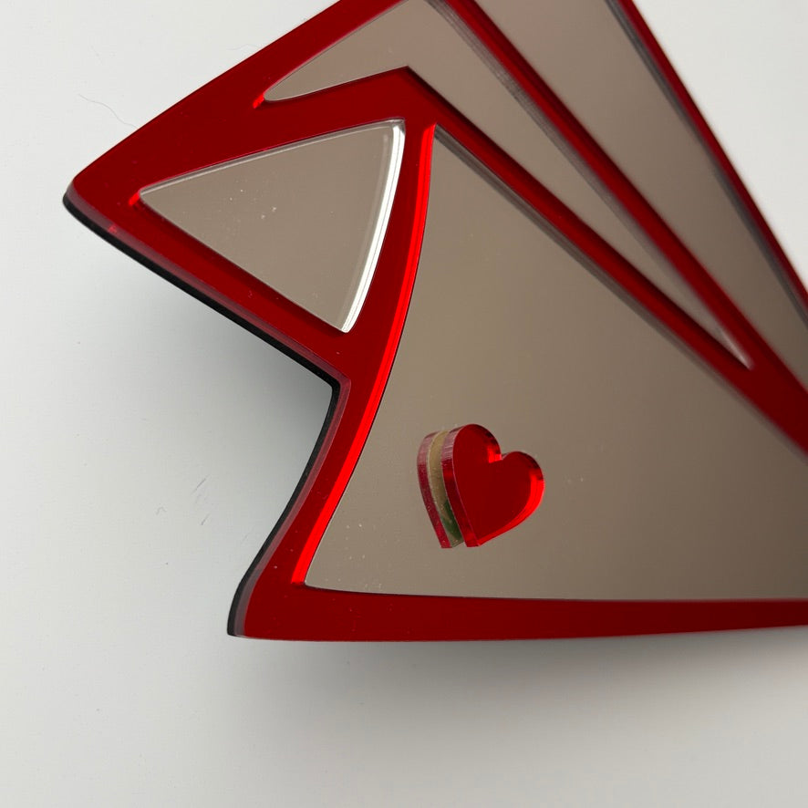 Paper Plane Mirror Love Art