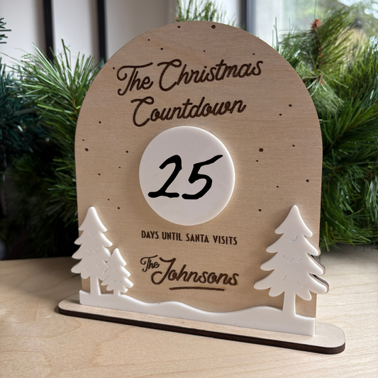 Christmas Countdown Sign