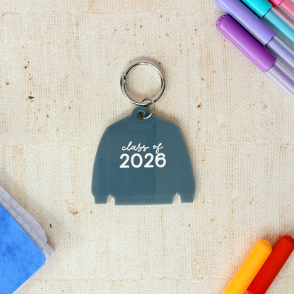 Class Of 2026 Jumper Bag Tag, Backpack Charm Keychain