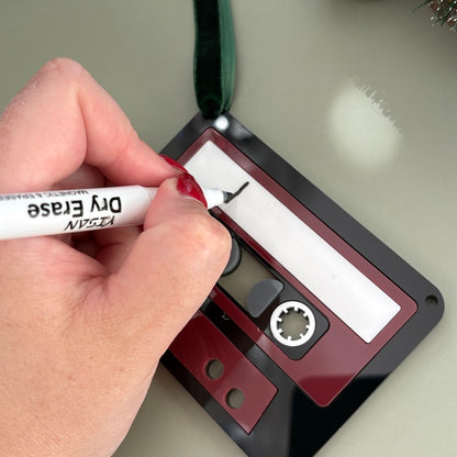 Personalised Cassette Tape Christmas Ornament